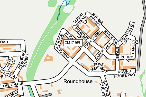 CM17 9FU map - OS OpenMap – Local (Ordnance Survey) CM17 9FU map - OS OpenMap – Local (Ordnance Survey)