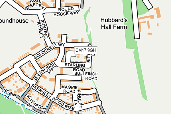 CM17 9GH map - OS OpenMap – Local (Ordnance Survey) CM17 9GH map - OS OpenMap – Local (Ordnance Survey)