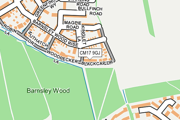 CM17 9GJ map - OS OpenMap – Local (Ordnance Survey) CM17 9GJ map - OS OpenMap – Local (Ordnance Survey)