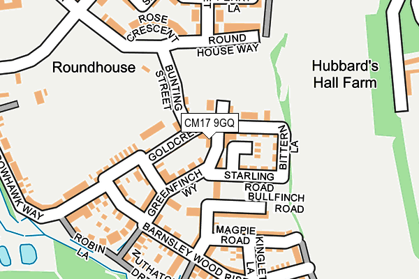 CM17 9GQ map - OS OpenMap – Local (Ordnance Survey)