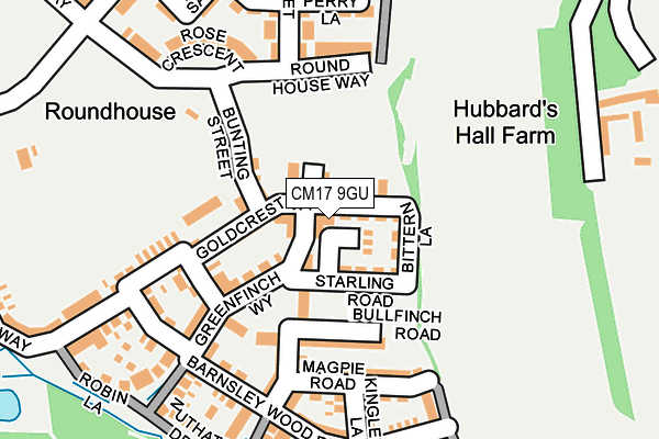 CM17 9GU map - OS OpenMap – Local (Ordnance Survey) CM17 9GU map - OS OpenMap – Local (Ordnance Survey)