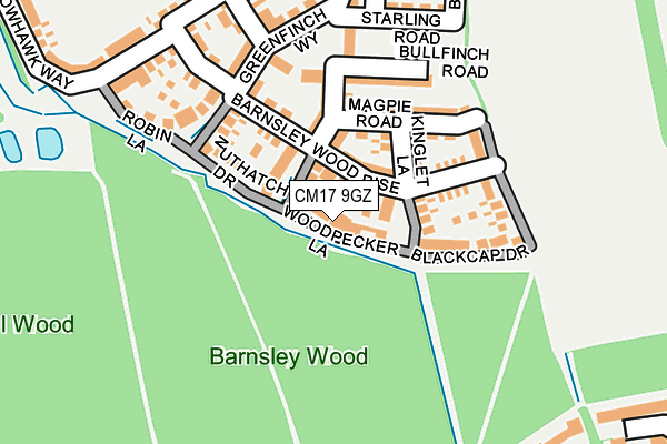 CM17 9GZ map - OS OpenMap – Local (Ordnance Survey) CM17 9GZ map - OS OpenMap – Local (Ordnance Survey)