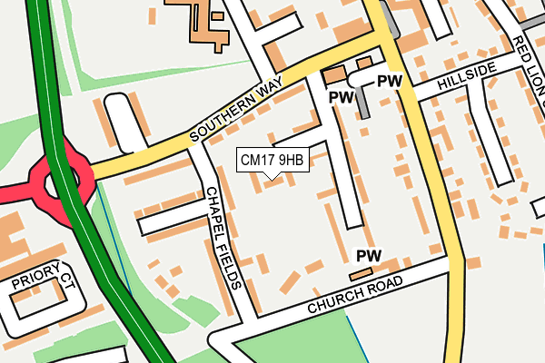 CM17 9HB map - OS OpenMap – Local (Ordnance Survey) CM17 9HB map - OS OpenMap – Local (Ordnance Survey)