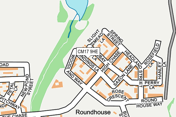 CM17 9HE map - OS OpenMap – Local (Ordnance Survey) CM17 9HE map - OS OpenMap – Local (Ordnance Survey)