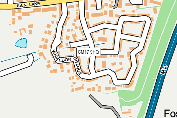 CM17 9HQ map - OS OpenMap – Local (Ordnance Survey) CM17 9HQ map - OS OpenMap – Local (Ordnance Survey)
