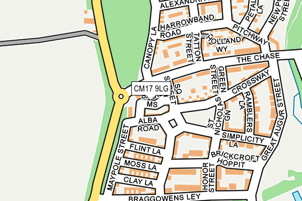 CM17 9LG map - OS OpenMap – Local (Ordnance Survey) CM17 9LG map - OS OpenMap – Local (Ordnance Survey)