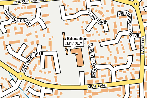 CM17 9LW map - OS OpenMap – Local (Ordnance Survey) CM17 9LW map - OS OpenMap – Local (Ordnance Survey)