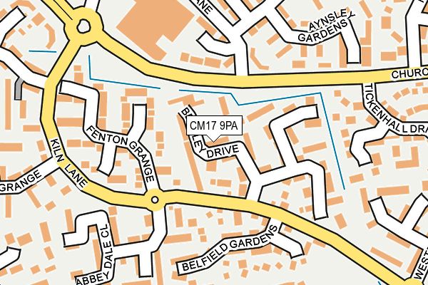 CM17 9PA map - OS OpenMap – Local (Ordnance Survey) CM17 9PA map - OS OpenMap – Local (Ordnance Survey)