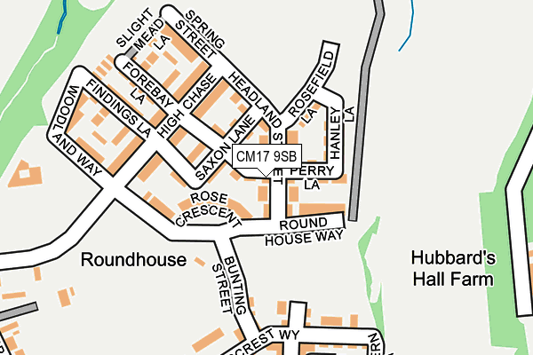 CM17 9SB map - OS OpenMap – Local (Ordnance Survey) CM17 9SB map - OS OpenMap – Local (Ordnance Survey)