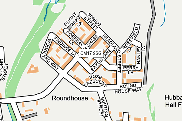 CM17 9SG map - OS OpenMap – Local (Ordnance Survey) CM17 9SG map - OS OpenMap – Local (Ordnance Survey)