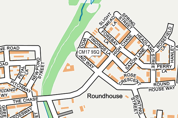 CM17 9SQ map - OS OpenMap – Local (Ordnance Survey) CM17 9SQ map - OS OpenMap – Local (Ordnance Survey)