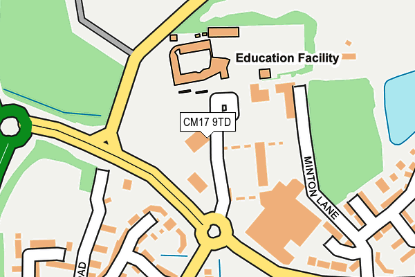 CM17 9TD map - OS OpenMap – Local (Ordnance Survey) CM17 9TD map - OS OpenMap – Local (Ordnance Survey)