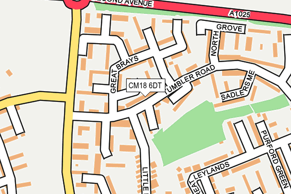 CM18 6DT map - OS OpenMap – Local (Ordnance Survey) CM18 6DT map - OS OpenMap – Local (Ordnance Survey)