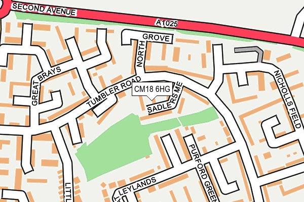 CM18 6HG map - OS OpenMap – Local (Ordnance Survey)