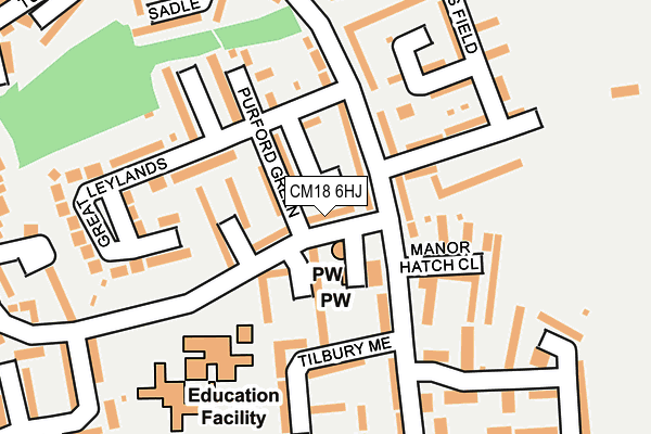 CM18 6HJ map - OS OpenMap – Local (Ordnance Survey)