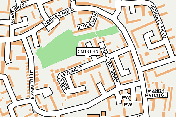 CM18 6HN map - OS OpenMap – Local (Ordnance Survey) CM18 6HN map - OS OpenMap – Local (Ordnance Survey)