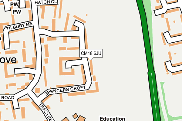CM18 6JU map - OS OpenMap – Local (Ordnance Survey) CM18 6JU map - OS OpenMap – Local (Ordnance Survey)