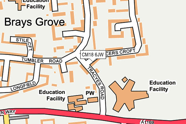 CM18 6JW map - OS OpenMap – Local (Ordnance Survey) CM18 6JW map - OS OpenMap – Local (Ordnance Survey)