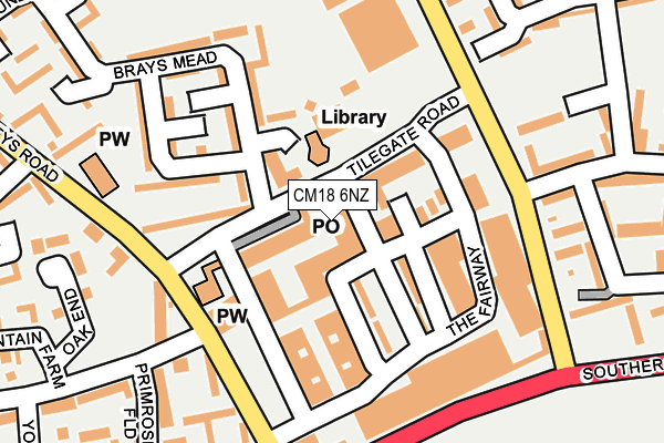 CM18 6NZ map - OS OpenMap – Local (Ordnance Survey) CM18 6NZ map - OS OpenMap – Local (Ordnance Survey)