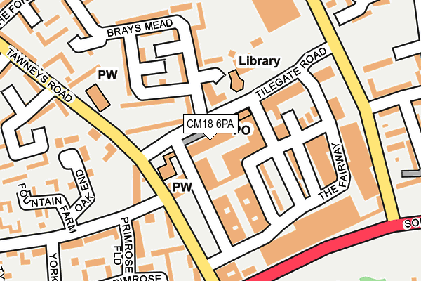 CM18 6PA map - OS OpenMap – Local (Ordnance Survey) CM18 6PA map - OS OpenMap – Local (Ordnance Survey)