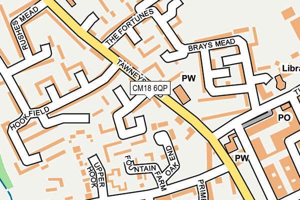CM18 6QP map - OS OpenMap – Local (Ordnance Survey) CM18 6QP map - OS OpenMap – Local (Ordnance Survey)
