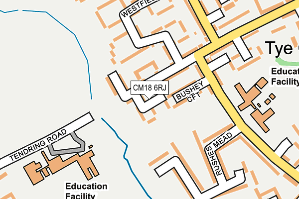 CM18 6RJ map - OS OpenMap – Local (Ordnance Survey)