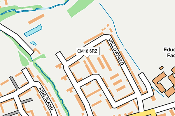 CM18 6RZ map - OS OpenMap – Local (Ordnance Survey) CM18 6RZ map - OS OpenMap – Local (Ordnance Survey)
