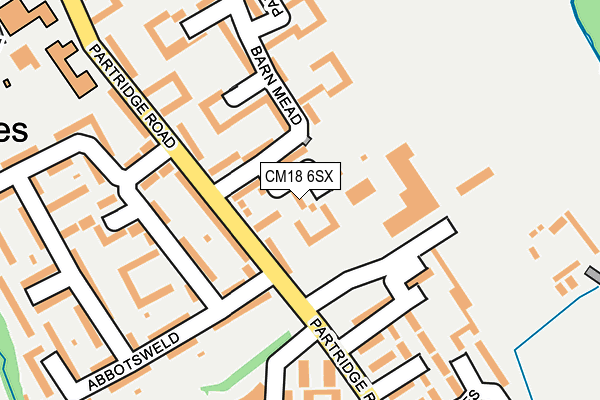 CM18 6SX map - OS OpenMap – Local (Ordnance Survey) CM18 6SX map - OS OpenMap – Local (Ordnance Survey)