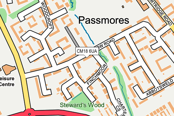 CM18 6UA map - OS OpenMap – Local (Ordnance Survey)