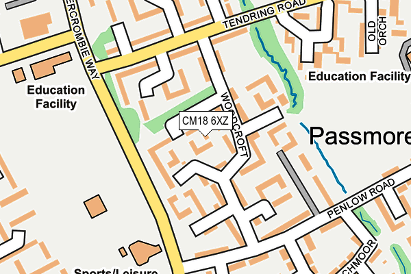 CM18 6XZ map - OS OpenMap – Local (Ordnance Survey) CM18 6XZ map - OS OpenMap – Local (Ordnance Survey)