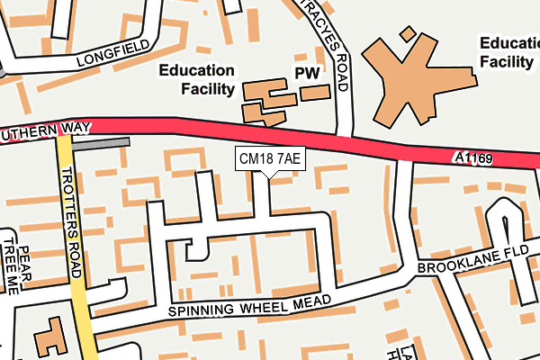 CM18 7AE map - OS OpenMap – Local (Ordnance Survey) CM18 7AE map - OS OpenMap – Local (Ordnance Survey)