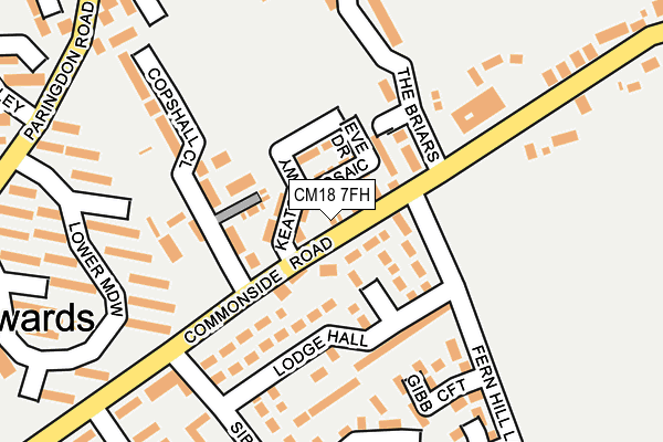CM18 7FH map - OS OpenMap – Local (Ordnance Survey) CM18 7FH map - OS OpenMap – Local (Ordnance Survey)