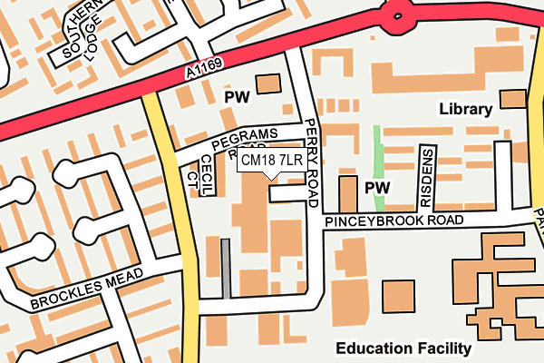 CM18 7LR map - OS OpenMap – Local (Ordnance Survey)