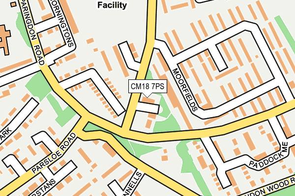 CM18 7PS map - OS OpenMap – Local (Ordnance Survey) CM18 7PS map - OS OpenMap – Local (Ordnance Survey)