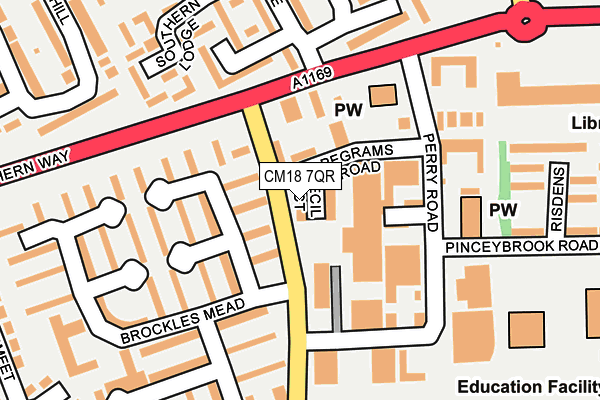 CM18 7QR map - OS OpenMap – Local (Ordnance Survey) CM18 7QR map - OS OpenMap – Local (Ordnance Survey)