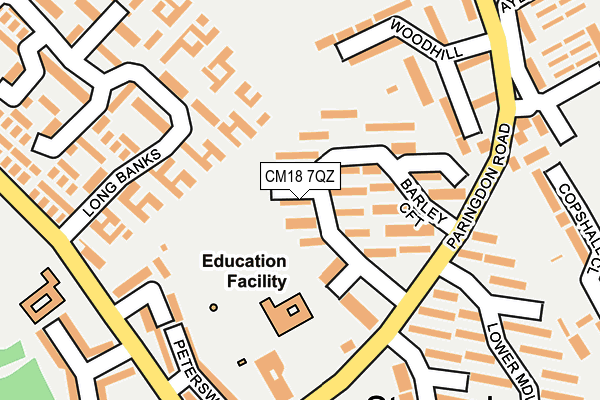 CM18 7QZ map - OS OpenMap – Local (Ordnance Survey) CM18 7QZ map - OS OpenMap – Local (Ordnance Survey)