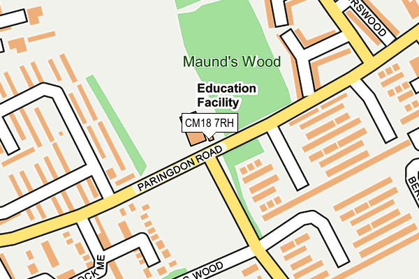 CM18 7RH map - OS OpenMap – Local (Ordnance Survey) CM18 7RH map - OS OpenMap – Local (Ordnance Survey)