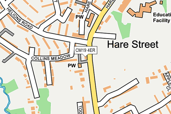 CM19 4ER map - OS OpenMap – Local (Ordnance Survey) CM19 4ER map - OS OpenMap – Local (Ordnance Survey)