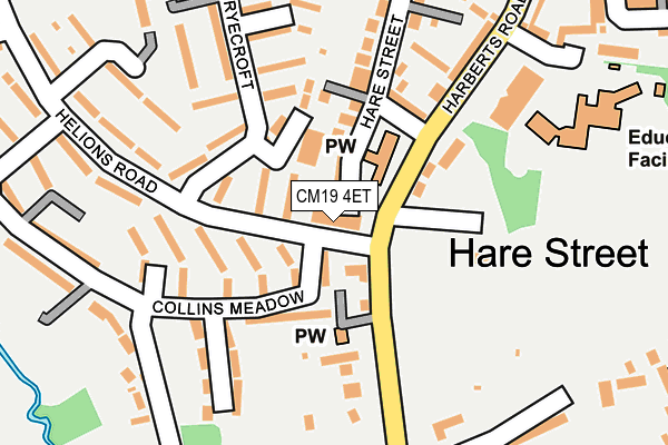 CM19 4ET map - OS OpenMap – Local (Ordnance Survey) CM19 4ET map - OS OpenMap – Local (Ordnance Survey)