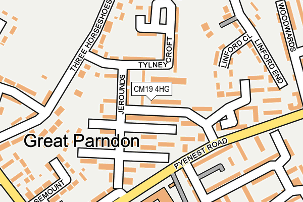 CM19 4HG map - OS OpenMap – Local (Ordnance Survey) CM19 4HG map - OS OpenMap – Local (Ordnance Survey)