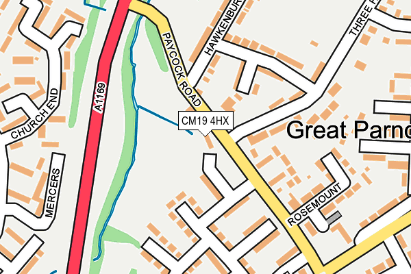 CM19 4HX map - OS OpenMap – Local (Ordnance Survey)