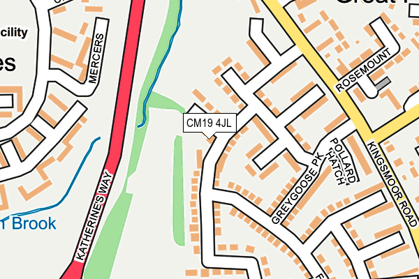 CM19 4JL map - OS OpenMap – Local (Ordnance Survey) CM19 4JL map - OS OpenMap – Local (Ordnance Survey)