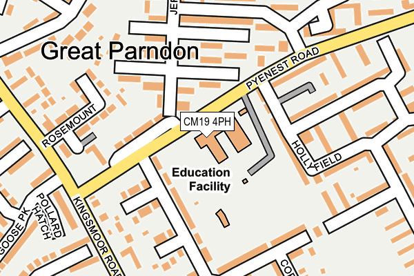 CM19 4PH map - OS OpenMap – Local (Ordnance Survey) CM19 4PH map - OS OpenMap – Local (Ordnance Survey)