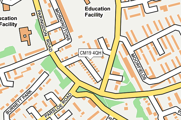 CM19 4QH map - OS OpenMap – Local (Ordnance Survey) CM19 4QH map - OS OpenMap – Local (Ordnance Survey)