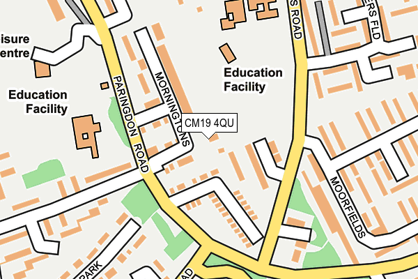 CM19 4QU map - OS OpenMap – Local (Ordnance Survey) CM19 4QU map - OS OpenMap – Local (Ordnance Survey)