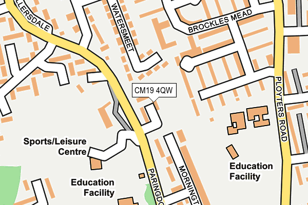 CM19 4QW map - OS OpenMap – Local (Ordnance Survey)