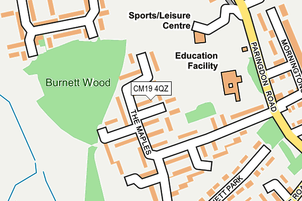 CM19 4QZ map - OS OpenMap – Local (Ordnance Survey)