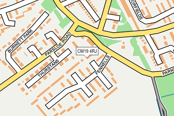 CM19 4RJ map - OS OpenMap – Local (Ordnance Survey) CM19 4RJ map - OS OpenMap – Local (Ordnance Survey)