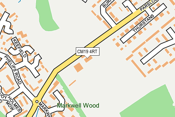 CM19 4RT map - OS OpenMap – Local (Ordnance Survey) CM19 4RT map - OS OpenMap – Local (Ordnance Survey)