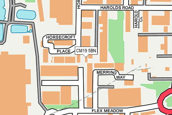 CM19 5BN map - OS OpenMap – Local (Ordnance Survey) CM19 5BN map - OS OpenMap – Local (Ordnance Survey)